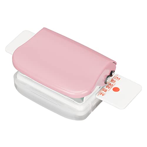 Tragbare Handbindungsmaschine 6 Löcher Cinch Book -Bindungsmaschine, Praktisches Werkzeug für den Heimgebrauch, Legierungsstahl, ABS (PINK) von POENVFPO
