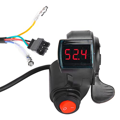 Universal Electric Bike Thumb Thdsle LCD-Anzeige mit Schalter, Genaue Batteriespannungsanzeige für Elektrofahrzeuge 12V-99V Universal Electric Bike Thumb Thdsle LCD-Anzeige mit Schalter, Genaue Batteriespannungsanzeige für Elektrofahrzeuge 12V-99V von POENVFPO