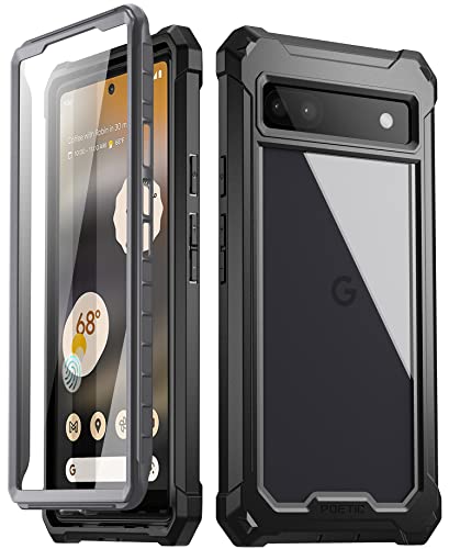 POETIC Guardian Schutzhülle für Pixel 6A 5G, 1,8 m, Fallgetestet, integrierter Displayschutz, Hybrid, stoßfest, Schwarz/Transparent POETIC Guardian Schutzhülle für Pixel 6A 5G, 1,8 m, Fallgetestet, integrierter Displayschutz, Hybrid, stoßfest, Schwarz/Transparent von POETIC