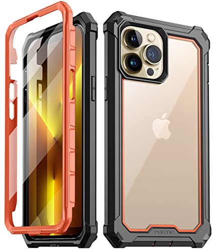POETIC Guardian Series Hülle Kompatibel mit iPhone 13 Pro 6,1 Zoll, 360 Grad Ganzkörper Schutzhülle, stoßfest, robust, transparent, Bumper case mit Eingebauter Displayschutz, Orange/Klar POETIC Guardian Series Hülle Kompatibel mit iPhone 13 Pro 6,1 Zoll, 360 Grad Ganzkörper Schutzhülle, stoßfest, robust, transparent, Bumper case mit Eingebauter Displayschutz, Orange/Klar von POETIC