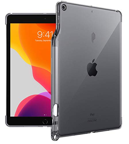 POETIC Lumos Flexibel Wiche Durchsichtig Ultra Dünn Schlagfest TPU Hülle für Apple iPad 10.2 inch 7th Gen 2019 Durchsichtig Grau von POETIC