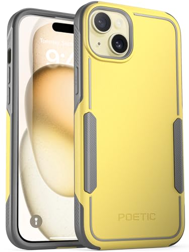 POETIC Neon Series Hülle Kompatibel mit iPhone 15 Plus 6,7 Zoll (2023), Robust Heavy Duty Handyhülle, leicht, dünn, stoßfest Outdoor Schutzhülle, Gelb von POETIC