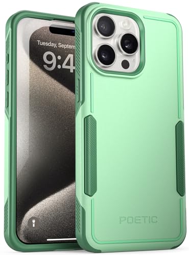 POETIC Neon Series Hülle Kompatibel mit iPhone 15 Pro 6,1 Zoll (2023), Robust Heavy Duty Handyhülle, leicht, dünn, stoßfest Outdoor Schutzhülle, Minze von POETIC