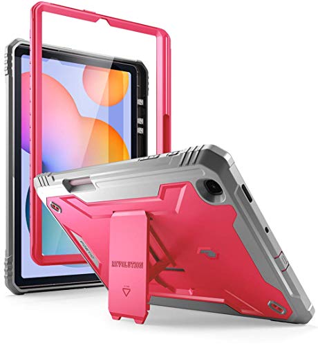 POETIC Revolution Series für Samsung Galaxy Tab S6 Lite Hülle mit S Stifthalter, 10,4 Zoll Modell SM-P610/P615 (2020 Release), Full Body Heavy Duty Case Built-in Screen Protector Pink von POETIC