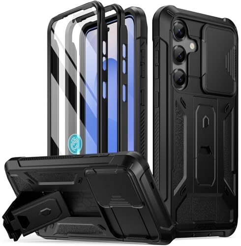 Poetic Spartan Schutzhülle für Galaxy S25+ Plus 6,7 Zoll (17 cm), [Kamera-Abdeckung] [Displayschutzfolie funktioniert mit Fingerabdruck-ID], militärische Qualität, robust, stoßfest, S25 Plus mit von POETIC
