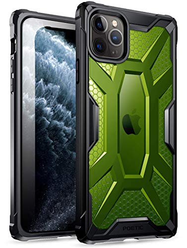 POETIC iPhone 11 Pro Max hülle, Affinity Schlank Passen Zwei Materialien Schütz Bumper Hülle für Samsung Apple iPhone 11 Pro Max (2019) 6.5 Zoll, zitronengrüne von POETIC
