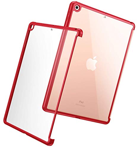 Poetic Bumper Series Hülle entworfen für iPad 10.2 7th Generation 2019 / 8th Generation 2020 Hülle, kompatibel mit offiziellem Apple Smart Cover und Smart Keyboard, Rot von POETIC