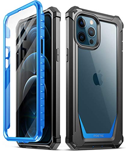 Poetic Guardian Series für iPhone 12 Pro Max 6,7 Zoll Smartphone Hülle - verstärkte, stoßfeste, transparente, umlaufende Schutzhülle mit integriertem Displayschutz, Blau/klar Poetic Guardian Series für iPhone 12 Pro Max 6,7 Zoll Smartphone Hülle - verstärkte, stoßfeste, transparente, umlaufende Schutzhülle mit integriertem Displayschutz, Blau/klar von POETIC