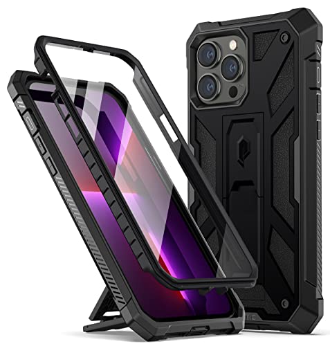 Poetic Kompatibel mit iPhone 13 Pro Hülle, Spartan Serie Handyhülle für iPhone 13 Pro 6,1 Zoll, Full Body Rugged Premium Leder Textur Stoßfest Schutzhülle mit Kickstand, Matt Schwarz Poetic Kompatibel mit iPhone 13 Pro Hülle, Spartan Serie Handyhülle für iPhone 13 Pro 6,1 Zoll, Full Body Rugged Premium Leder Textur Stoßfest Schutzhülle mit Kickstand, Matt Schwarz von POETIC