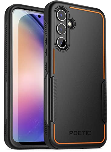 Poetic Neon-Serie-Hülle für Samsung Galaxy A54 5G 6,4 Zoll, zweilagig, robust, leicht, schlank, stoßfest, Schutzhülle 2023, Schwarz von POETIC