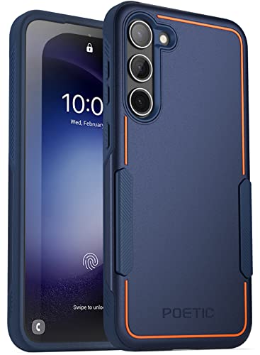 Poetic Neon-Serie-Hülle für Samsung Galaxy S23 5G 6,2 Zoll, zweilagig, robust, leicht, schlank, stoßfest, Schutzhülle 2023, Neue Hülle für Galaxy S23 5G, Marineblau von POETIC