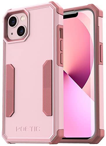 POETIC Neon Series Hülle Kompatibel mit iPhone 13 6,1 Zoll (2021), Dual Layer Heavy Duty Tough Rugged Lightweight Slim Shockproof Protective Case, Light Pink von POETIC