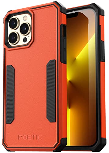 Poetic Neon Series Hülle Kompatibel mit iPhone 13 Pro 6.1 Zoll (2021 Version) Dual Layer Robust Leicht Dünn Stoßfest Orange von POETIC