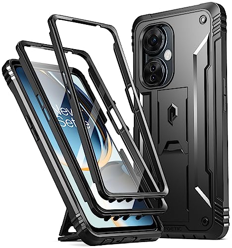 Poetic Revolution Schutzhülle für OnePlus Nord N30 5G, 7,8 m, mil-Grade Drop Tested, Full-Body Rugged Dual Layer Stoßfest Schutzhülle mit Ständer und integriertem Displayschutz, Schwarz von POETIC