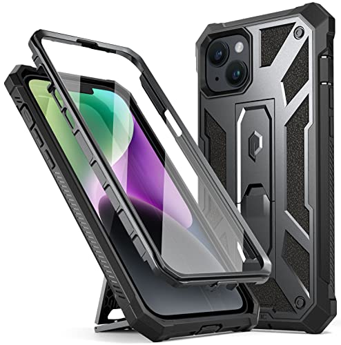 Poetic Spartan-Schutzhülle für iPhone 14, kompatibel mit iPhone 14, mit Displayschutzfolie, Ganzkörper-Schutzhülle, robust, Premium-Ledertextur, stoßfest, mit Ständer, metallisches Rotguss Poetic Spartan-Schutzhülle für iPhone 14, kompatibel mit iPhone 14, mit Displayschutzfolie, Ganzkörper-Schutzhülle, robust, Premium-Ledertextur, stoßfest, mit Ständer, metallisches Rotguss von POETIC