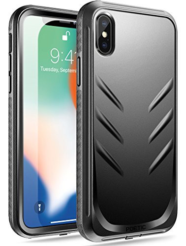 POETIC iPhone X Armour Schutzhülle, Revolution, Robustes Gehäuse mit Hybrid-Hochleistungsschutz und Integriertem Displayschutz, Schwarz POETIC iPhone X Armour Schutzhülle, Revolution, Robustes Gehäuse mit Hybrid-Hochleistungsschutz und Integriertem Displayschutz, Schwarz von POETIC