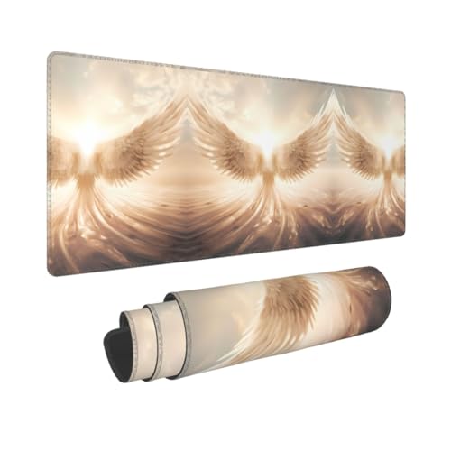 Poezjzw Angel's Wings Gaming-Mauspad, großes erweitertes Mauspad, großer Computer für Zuhause, Büro, Gaming, Arbeit, 80 x 30 cm Poezjzw Angel's Wings Gaming-Mauspad, großes erweitertes Mauspad, großer Computer für Zuhause, Büro, Gaming, Arbeit, 80 x 30 cm von POEZJZW