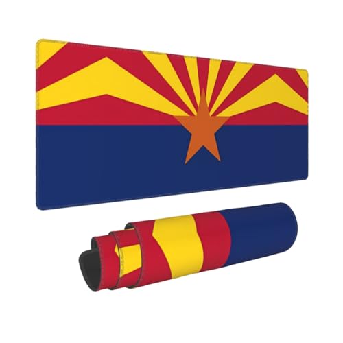 Poezjzw Arizona-Flagge, langes Gaming-Mauspad, große Schreibtischunterlage, Tastaturunterlage mit genähten Kanten, für Gaming und Büro, 31,5 x 30 cm Poezjzw Arizona-Flagge, langes Gaming-Mauspad, große Schreibtischunterlage, Tastaturunterlage mit genähten Kanten, für Gaming und Büro, 31,5 x 30 cm von POEZJZW