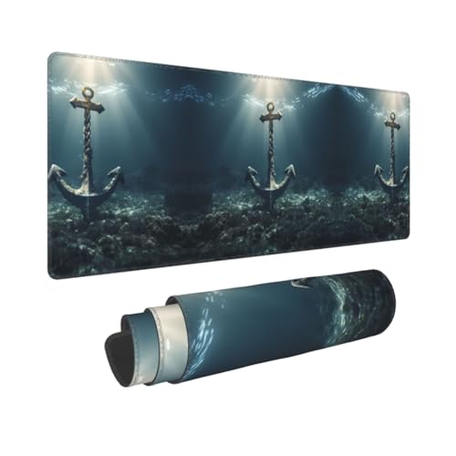 Poezjzw Gaming-Mauspad mit Anker-Motiv, großes erweitertes Mauspad, großer Computer für Zuhause, Büro, Gaming, Arbeit, 80 x 30 cm Poezjzw Gaming-Mauspad mit Anker-Motiv, großes erweitertes Mauspad, großer Computer für Zuhause, Büro, Gaming, Arbeit, 80 x 30 cm von POEZJZW