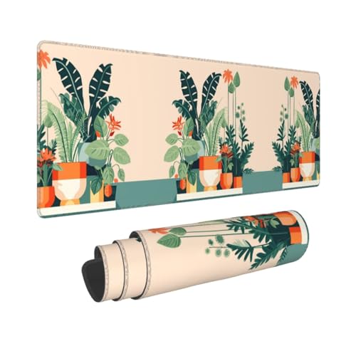 Poezjzw Gaming-Mauspad mit Cartoon-Motiv, kleine grüne Pflanze, groß, Schreibtischunterlage mit genähten Kanten, für Gaming und Büro, 31,5 x 30 cm Poezjzw Gaming-Mauspad mit Cartoon-Motiv, kleine grüne Pflanze, groß, Schreibtischunterlage mit genähten Kanten, für Gaming und Büro, 31,5 x 30 cm von POEZJZW
