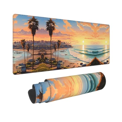 Poezjzw Gaming-Mauspad mit Sonnenstrand-Muster, großes erweitertes Mauspad, großer Computer für Zuhause, Büro, Gaming, Arbeit, 80 x 30 cm Poezjzw Gaming-Mauspad mit Sonnenstrand-Muster, großes erweitertes Mauspad, großer Computer für Zuhause, Büro, Gaming, Arbeit, 80 x 30 cm von POEZJZW