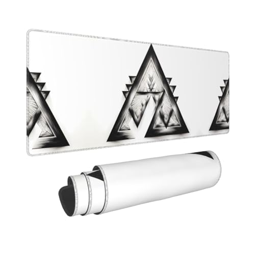 Poezjzw Gaming-Mauspad mit akutem Dreieck-Muster, großes erweitertes Mauspad, großer Computer für Zuhause, Büro, Gaming, Arbeit, 80 x 30 cm Poezjzw Gaming-Mauspad mit akutem Dreieck-Muster, großes erweitertes Mauspad, großer Computer für Zuhause, Büro, Gaming, Arbeit, 80 x 30 cm von POEZJZW