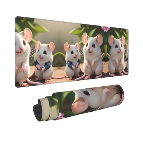 Poezjzw Langes Gaming-Mauspad für Mutter und Kind, große Schreibtischunterlage mit genähten Kanten, für Gaming und Büro, 80 x 30 cm Poezjzw Langes Gaming-Mauspad für Mutter und Kind, große Schreibtischunterlage mit genähten Kanten, für Gaming und Büro, 80 x 30 cm von POEZJZW