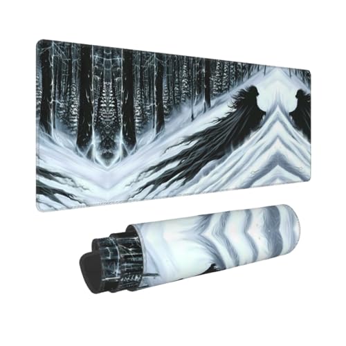 Poezjzw Strange Black Wolf Long Gaming Mouse Pad Large Desk Pad Keyboard Mat with Stitched Edges for Gaming and Office 31.5 X 30.0 cm Poezjzw Strange Black Wolf Long Gaming Mouse Pad Large Desk Pad Keyboard Mat with Stitched Edges for Gaming and Office 31.5 X 30.0 cm von POEZJZW