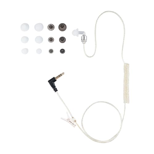 POFENAL Tubeless Covert Security FBI Polizei, 3,5 mm/1-polig, Hörmuschel, Headset für Fernbedienung, Lautsprecher, Mikrofon, Motorola Kenwood, Zwei-Wege-Radio (55,9 cm Kabel) von POFENAL