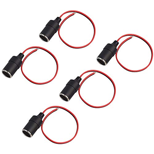 POFET 5 Stück 12V 120W Autoladegerät Zigarettenanzünder Buchse Steckdose Stecker Adapter von POFET