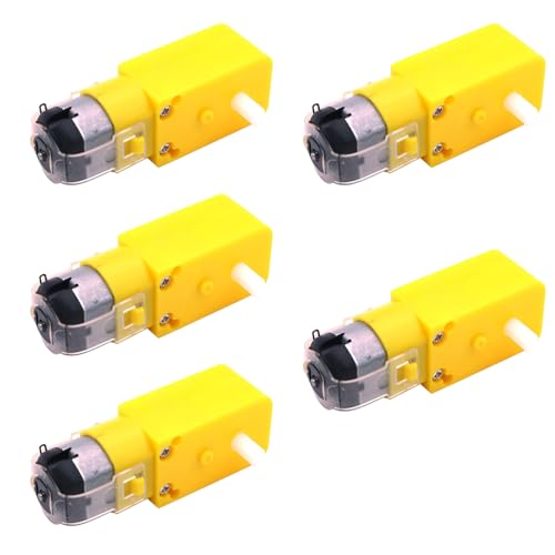POFET 5 Stück Getriebemotor Doppelwelle für Smart Car Robot Arduino,DC Elektrisches Getriebe TT Motor 3V-6V Getriebemotor Intelligentes Auto-Chassis Vier-Antriebs-Auto POFET 5 Stück Getriebemotor Doppelwelle für Smart Car Robot Arduino,DC Elektrisches Getriebe TT Motor 3V-6V Getriebemotor Intelligentes Auto-Chassis Vier-Antriebs-Auto von POFET