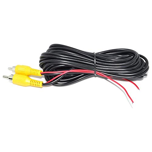 POFET RCA-Verlängerungsvideokabel mit roten Rückwärtsauslösekabeln für die CCTV-LED-Verkabelung der Auto-Rückfahrüberwachungskamera (6 Meter, 20 Fuß) von POFET
