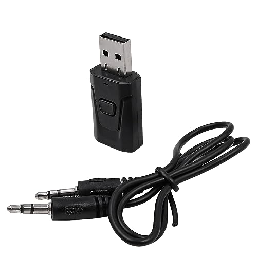 POFET USB-Audio-Bluetooth 5.0-Sender-Empfänger mit Freisprechfunktion mit 3,5-mm-AUX-Anschluss für TV-Lautsprecher, Bluetooth-Headset von POFET