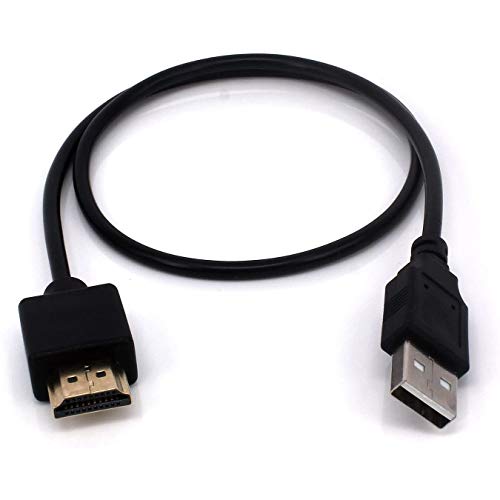 POFET USB-auf-HDMI-Ladekabel | Nicht für Datenübertragung | Länge: 50 cm, USB 2.0 | Standard-HDMI, Breite: 14 mm, Höhe: 4,5 mm POFET USB-auf-HDMI-Ladekabel | Nicht für Datenübertragung | Länge: 50 cm, USB 2.0 | Standard-HDMI, Breite: 14 mm, Höhe: 4,5 mm von POFET