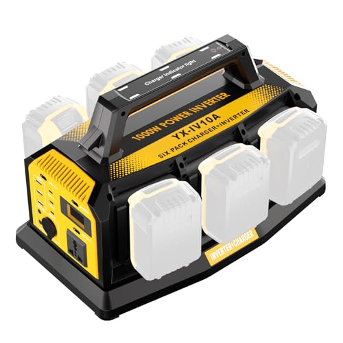 1000W Wechselrichter für Dewalt 20V MAX 60V Li-Ion Batterien, Wechselrichter Generatoren Konverter DC 20V auf AC 110V ~ 120V mit LED Licht, 3USB-A, 2 Typ-C Port, für 1000W Wechselrichter für Dewalt 20V MAX 60V Li-Ion Batterien, Wechselrichter Generatoren Konverter DC 20V auf AC 110V ~ 120V mit LED Licht, 3USB-A, 2 Typ-C Port, für von POFGVTWNY