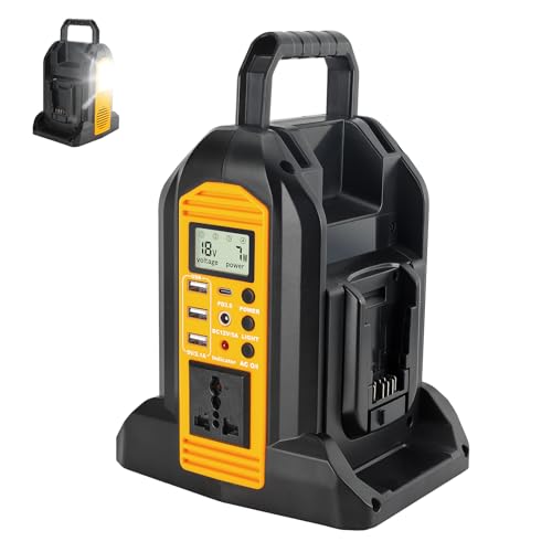 350W Wechselrichter für Dewalt Li-Ion Akkus 18V 20V max 60V Wechselrichter Generatoren Versorgung 2-Port DC 20V auf AC 110~120V mit LED Licht, 3 350W Wechselrichter für Dewalt Li-Ion Akkus 18V 20V max 60V Wechselrichter Generatoren Versorgung 2-Port DC 20V auf AC 110~120V mit LED Licht, 3 von POFGVTWNY