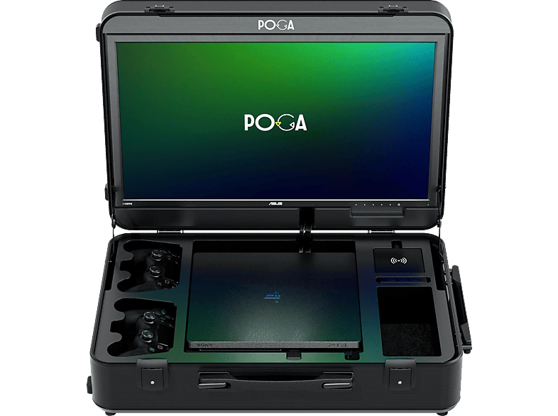 POGA Pro Black - PS4 Slim Inlay Gamingkoffer, Schwarz von POGA