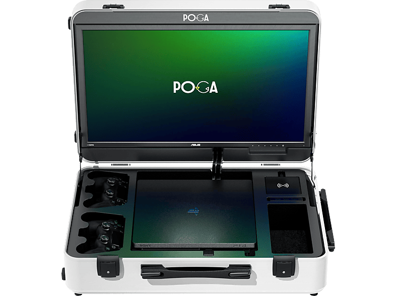 POGA Pro White - PS4 Slim Inlay Gamingkoffer, Weiß von POGA