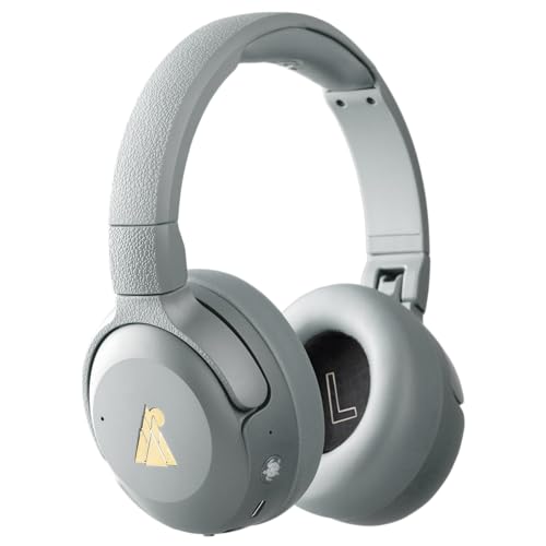 POGS Drahtloser Bluetooth Over-Ear Noise Cancelling-Kopfhörer | The Turtle | Faltbarer robuster Kopfhörer | Lautstärkebegrenzung 85 dB, Mikrofon | Kabellose Musik-Sharing-Funktion (rGrau) von POGS