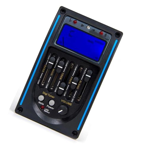 5-Band-Equalizer-Vorverstärker-Set für Akustikgitarren mit LCD-Display Vorsteuerknöpfen und Mikrofon Professioneller Akustik Tonabnehmer 5-Band-Equalizer-Vorverstärker-Set für Akustikgitarren mit LCD-Display Vorsteuerknöpfen und Mikrofon Professioneller Akustik Tonabnehmer von POHTYIT