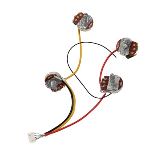 E Gitarrenkabelsatz Für LP Elektrische Gitarre Pickup Schaltung Harness 2T2V 500K Potentiometer Drei Position Schalter E Gitarrenkabelsatz Für LP Elektrische Gitarre Pickup Schaltung Harness 2T2V 500K Potentiometer Drei Position Schalter von POHTYIT
