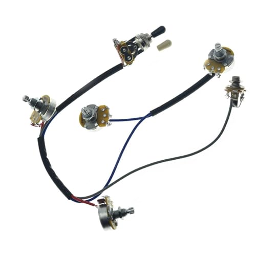 E Gitarrenkabelsatz Vorverdrahteter Humbuck-Kabelbaum mit 500K-Potentiometern und 3-Wege-Kippschalter für LP SG DOT-Gitarren(3) von POHTYIT