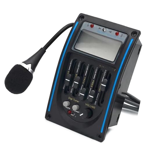 POHTYIT Fünfband-Akustikgitarre mit Piezo-Tonabnehmer Equalizer Vorverstärker und Tuner ausgestattet mit Mikrofon und LCD-Display Professioneller Akustik Tonabnehmer POHTYIT Fünfband-Akustikgitarre mit Piezo-Tonabnehmer Equalizer Vorverstärker und Tuner ausgestattet mit Mikrofon und LCD-Display Professioneller Akustik Tonabnehmer von POHTYIT
