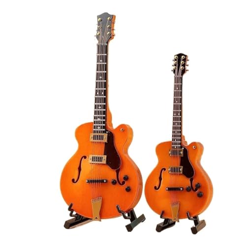 POHTYIT Mini-E-Gitarre, tragbares Musikinstrument, einzigartiges handwerkliches Design, niedliche klassische Miniaturmodell-Desktop-Ornament. Niedliche Mini-Gitarre mit Box und Ständer POHTYIT Mini-E-Gitarre, tragbares Musikinstrument, einzigartiges handwerkliches Design, niedliche klassische Miniaturmodell-Desktop-Ornament. Niedliche Mini-Gitarre mit Box und Ständer von POHTYIT