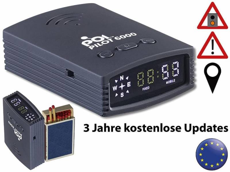 POI-Pilot POI Pilot 6000 GPS Blitzer- Radarwarner Gefahren POI-Daten Europa PKW-Navigationsgerät (Europa (32 Länder), Blitzer - und Radarwarner Gefahrenwarner) von POI-Pilot