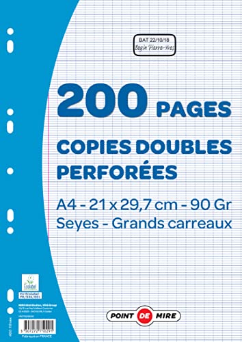 200 Cop Schreibwaren, A4, Seyès, 90 g von POINT DE MIRE