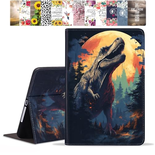 POIUYTREW Hülle für Samsung Galaxy Tab S9 FE 5G 10.9 Zoll/Galaxy Tab S9 11 Zoll 2023, PU Leder Folio Case Smart Cover mit Ständer & Auto Wake Sleep, Dinosaurier von POIUYTREW