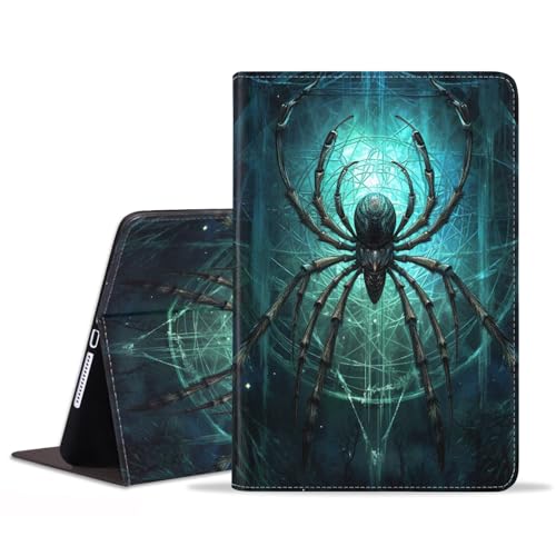 POIUYTREW Schutzhülle für iPad Mini 7 (A17 Pro) 2024 & iPad Mini 6 2021, PU Leder Folio Case Smart Cover mit Ständer & Auto Wake/Sleep für iPad Mini 7. / 6. Generation 8,3 Zoll, Spinne von POIUYTREW