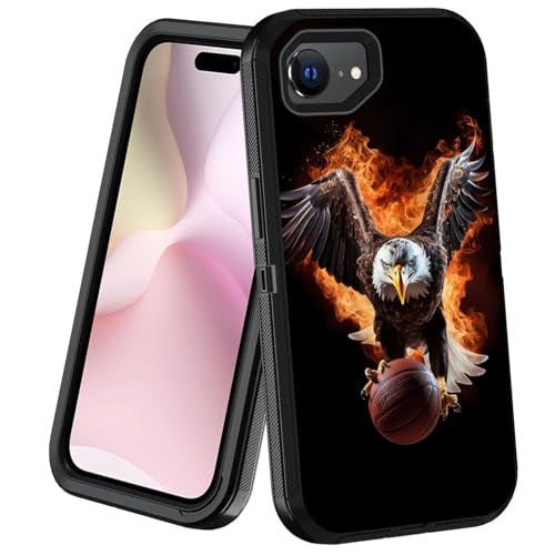 POIUYTREW Schutzhülle für iPhone 16e, 3-lagig, strapazierfähig, Militärqualität, staubdicht, stoßfest, Ganzkörper-Schutzhülle für iPhone 16e 6,1 Zoll 2025, Weißkopfseeadler-Basketball POIUYTREW Schutzhülle für iPhone 16e, 3-lagig, strapazierfähig, Militärqualität, staubdicht, stoßfest, Ganzkörper-Schutzhülle für iPhone 16e 6,1 Zoll 2025, Weißkopfseeadler-Basketball von POIUYTREW