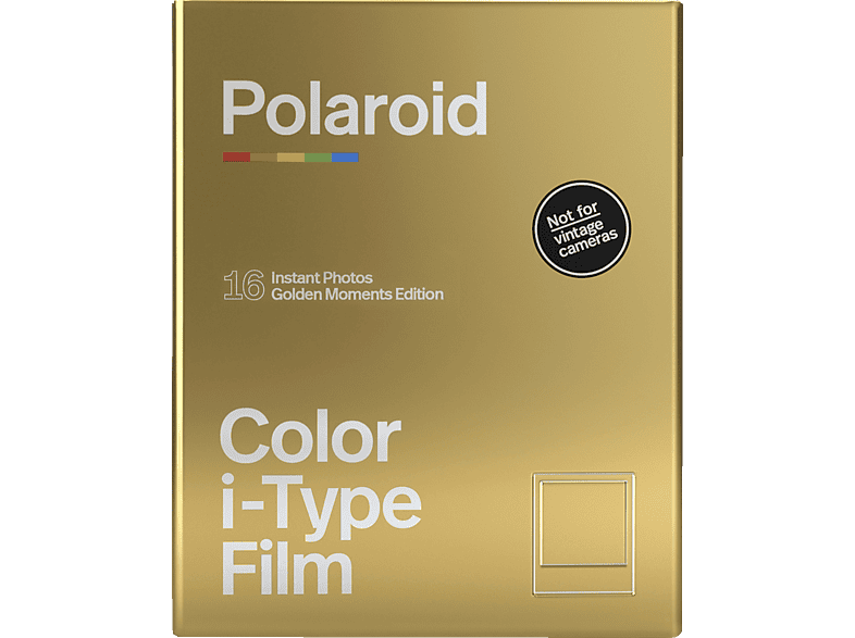 POLAROID i-Type Farbfilm GoldenMoments 2x8 Pack Sofortbildfilm Goldener Rahmen von POLAROID